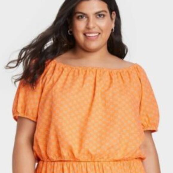 Ava & Viv Short Sleeve Cropped Top 2X NEW - Picture 1 of 3